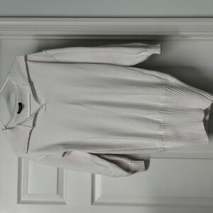 BTFBM WOMENS SWEATER CARNIGAN TOP SIZE MEDIUM WHITE